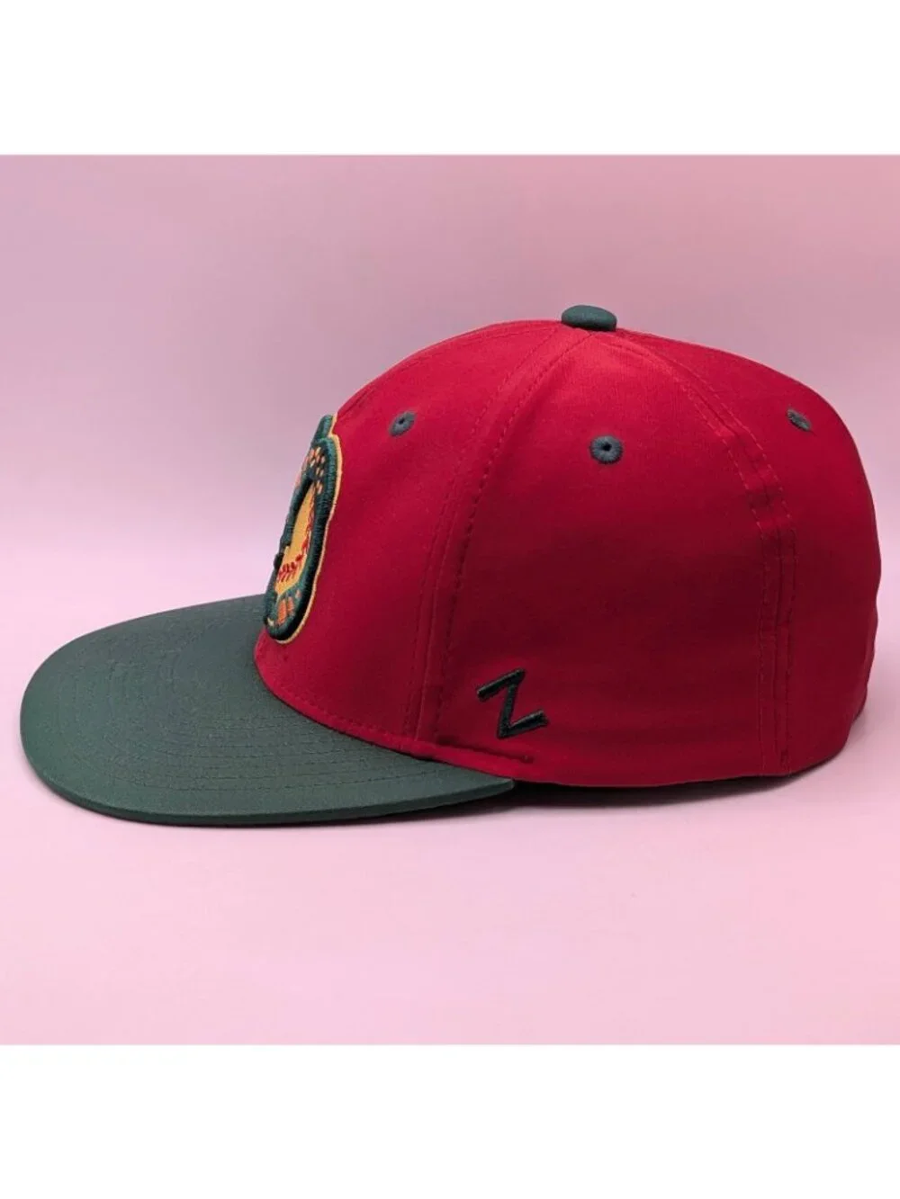 Boise Hawks Zephyr Hat Fitted Stretch Size Small Red Green MiLB Baseball Flat